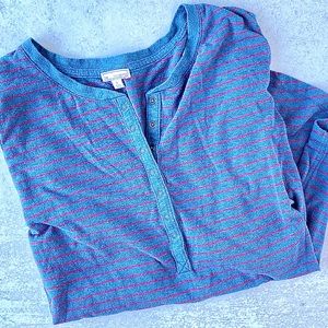 GAP Quarter Sleeve Striped Tee | Small